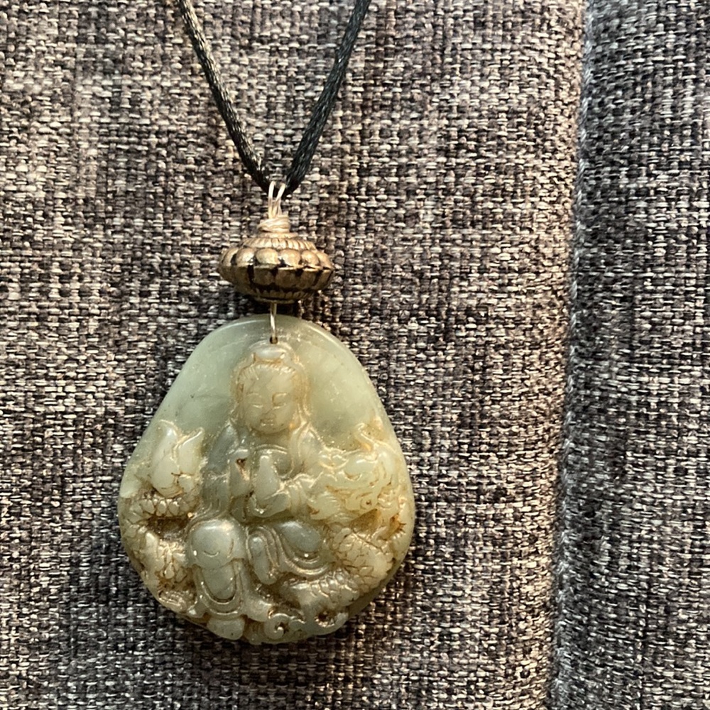 Asian Stone Pendant Necklace